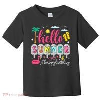 Retro Hello Summer Happy Last Day Of School Teacher Student Toddler T-Shirt thumb 0