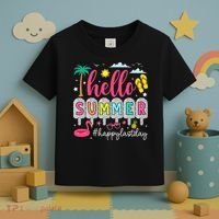 Retro Hello Summer Happy Last Day Of School Teacher Student Toddler T-Shirt thumb 3