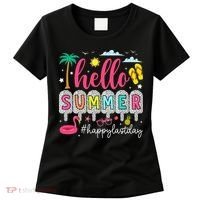 Retro Hello Summer Happy Last Day Of School Teacher Student Women's T-Shirt thumb 0