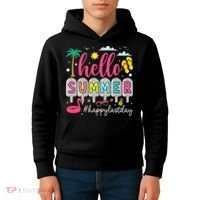 Retro Hello Summer Happy Last Day Of School Teacher Student Kids Hoodie thumb 4