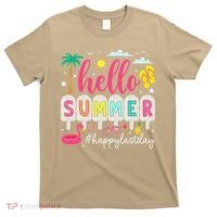 Retro Hello Summer Happy Last Day Of School Teacher Student T-Shirt thumb 0