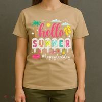 Retro Hello Summer Happy Last Day Of School Teacher Student T-Shirt thumb 4