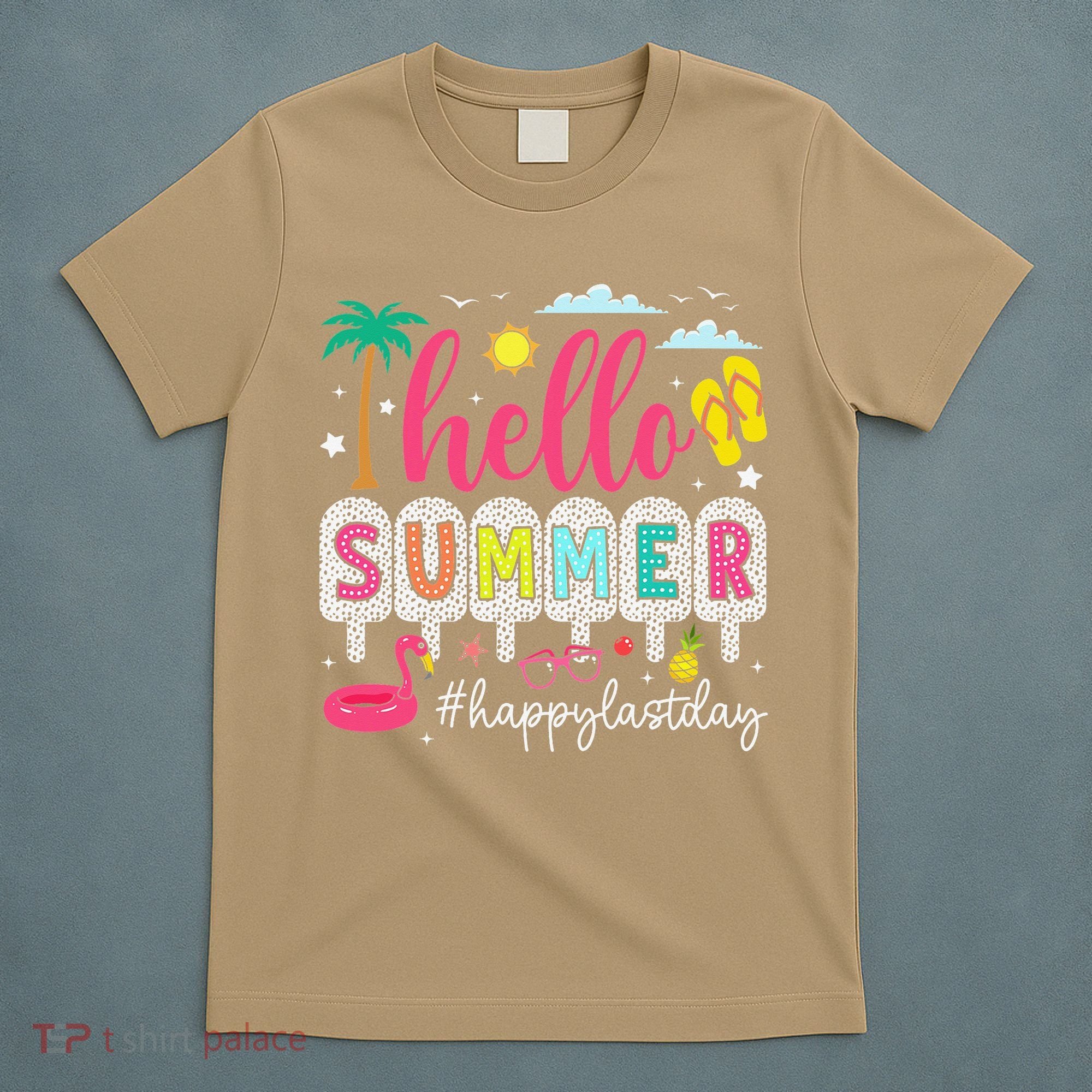 Retro Hello Summer Happy Last Day Of School Teacher Student T-Shirt
