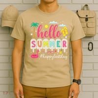 Retro Hello Summer Happy Last Day Of School Teacher Student T-Shirt thumb 6
