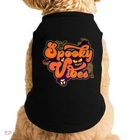 Retro Halloween Spooky Vibes Doggie Tank thumb 0