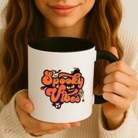 Retro Halloween Spooky Vibes Coffee Mug thumb 3
