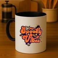 Retro Halloween Spooky Vibes Coffee Mug thumb 4