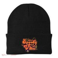 Retro Halloween Spooky Vibes Beanie thumb 0