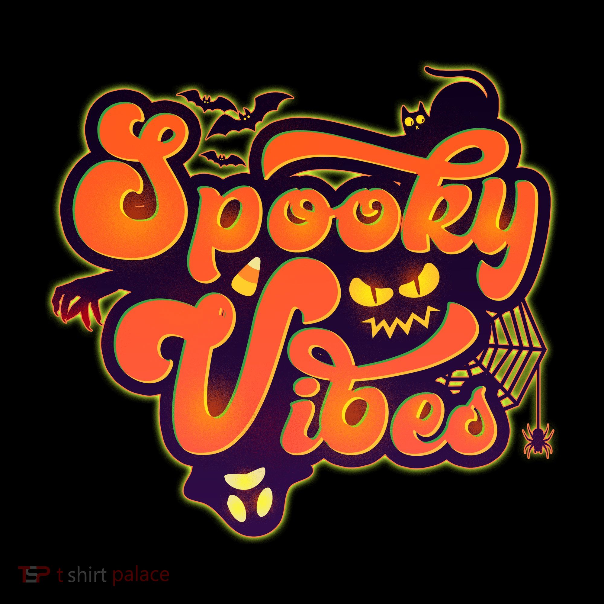 Retro Halloween Spooky Vibes Polo