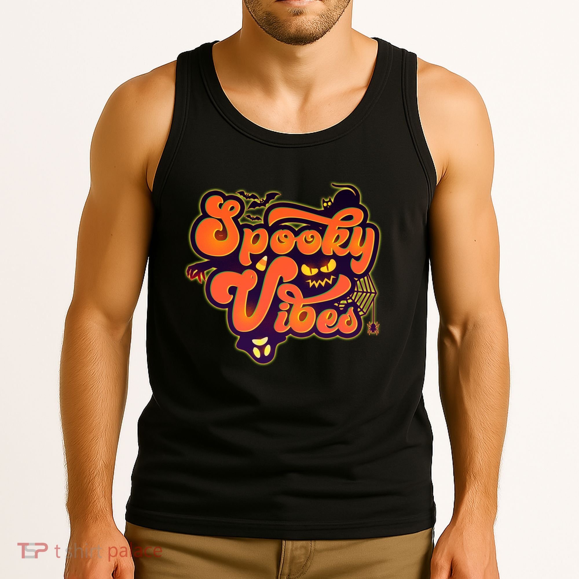 Retro Halloween Spooky Vibes Tank Top