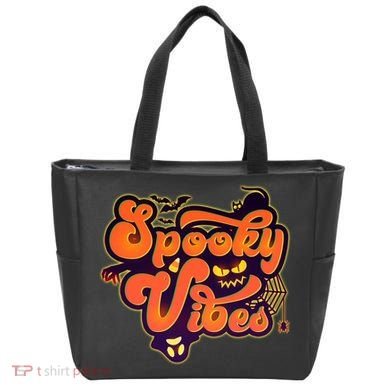 Retro Halloween Spooky Vibes Tote Bag
