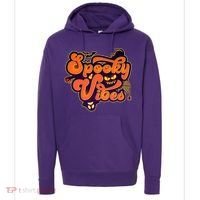 Retro Halloween Spooky Vibes Hoodie thumb 0