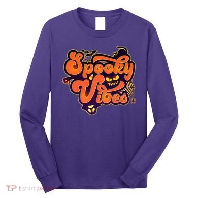 Retro Halloween Spooky Vibes Long Sleeve Shirt