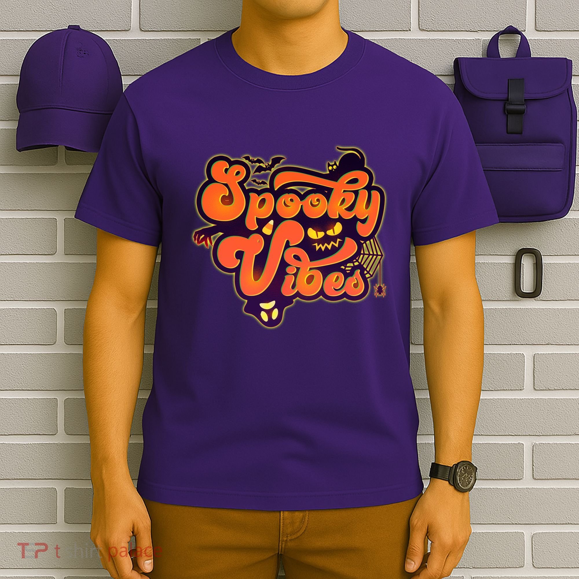 Retro Halloween Spooky Vibes T-Shirt