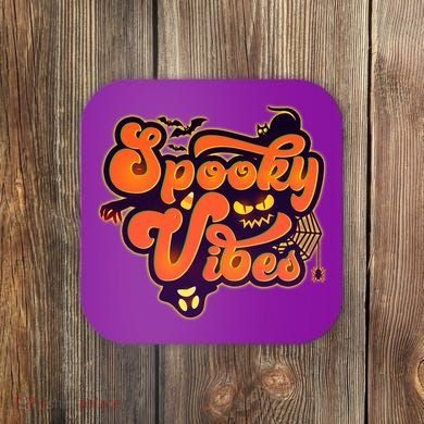 Retro Halloween Spooky Vibes Coaster