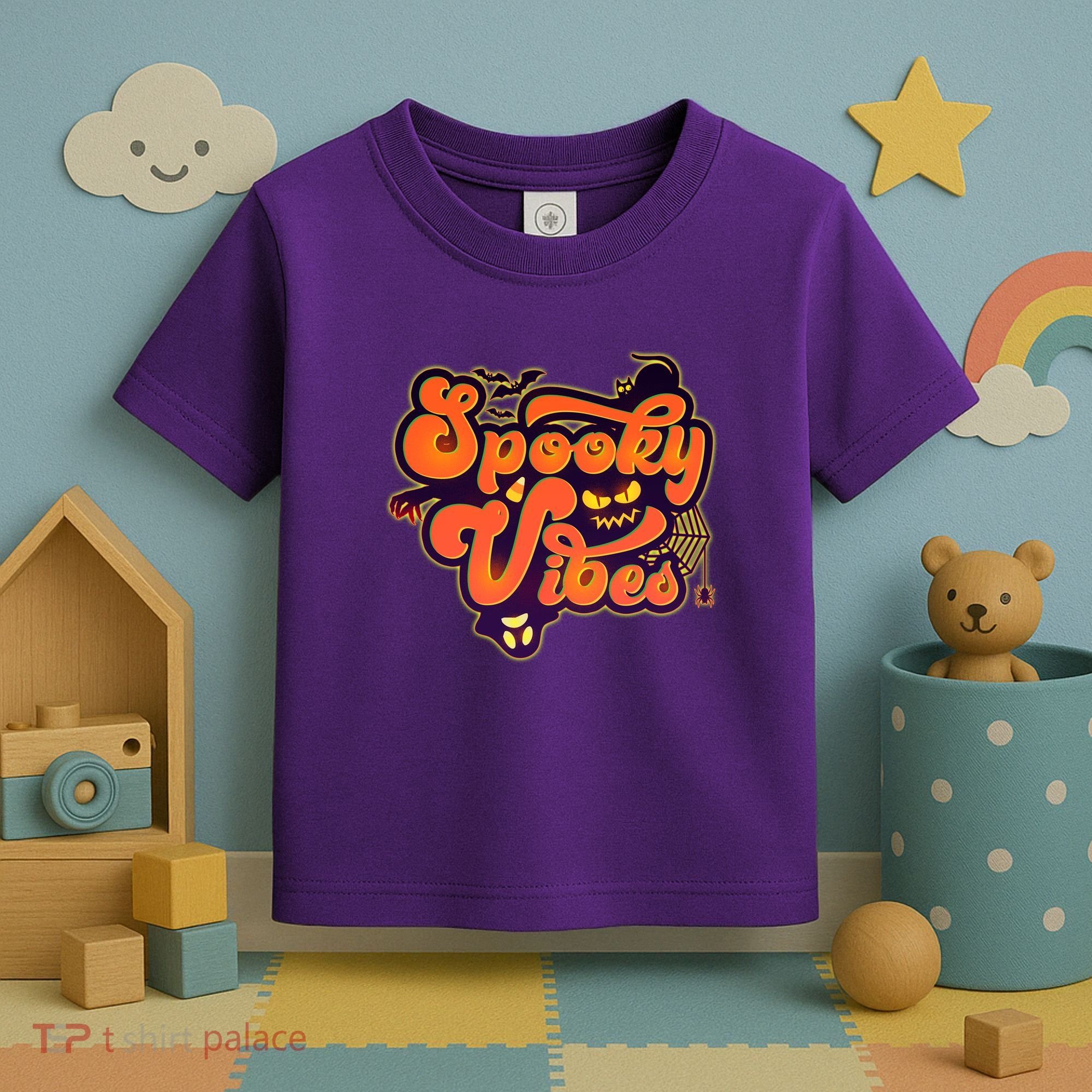 Retro Halloween Spooky Vibes Toddler T-Shirt
