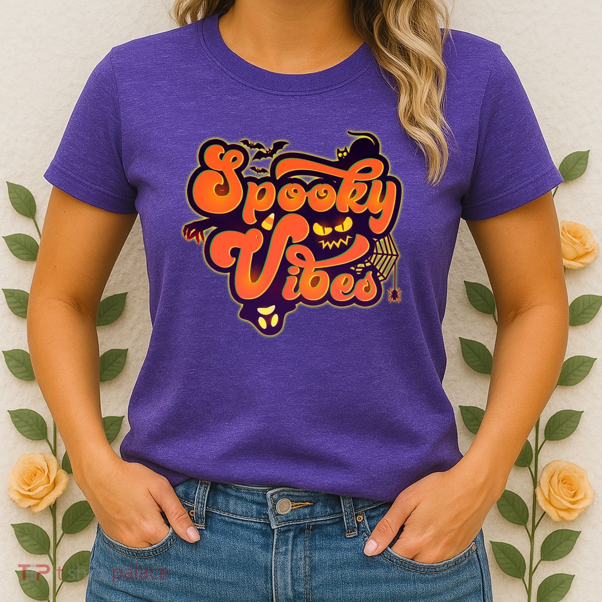 Retro Halloween Spooky Vibes Women's T-Shirt