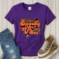 Retro Halloween Spooky Vibes Women's T-Shirt thumb 3