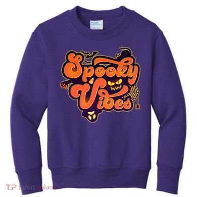 Retro Halloween Spooky Vibes Kids Sweatshirt