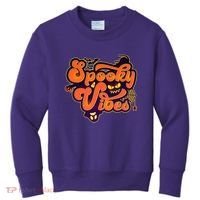 Retro Halloween Spooky Vibes Kids Sweatshirt thumb 0
