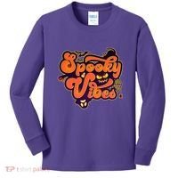 Retro Halloween Spooky Vibes Kids Long Sleeve Shirt thumb 0