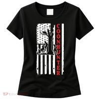 Raccoon Hunting Season USA Flag Coon Hunter Women's T-Shirt thumb 0