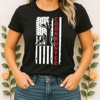 Raccoon Hunting Season USA Flag Coon Hunter Women's T-Shirt thumb 2