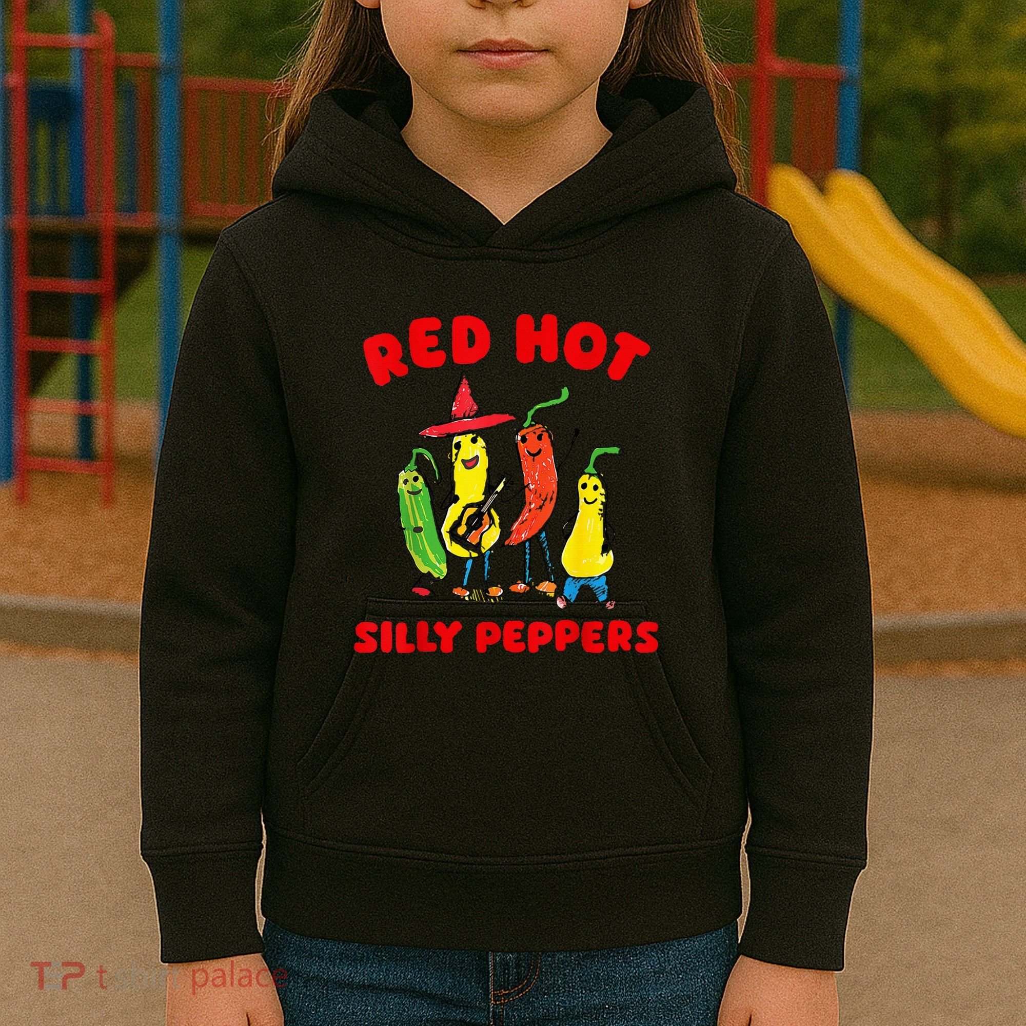 Red Hot Silly Peppers Kids Hoodie