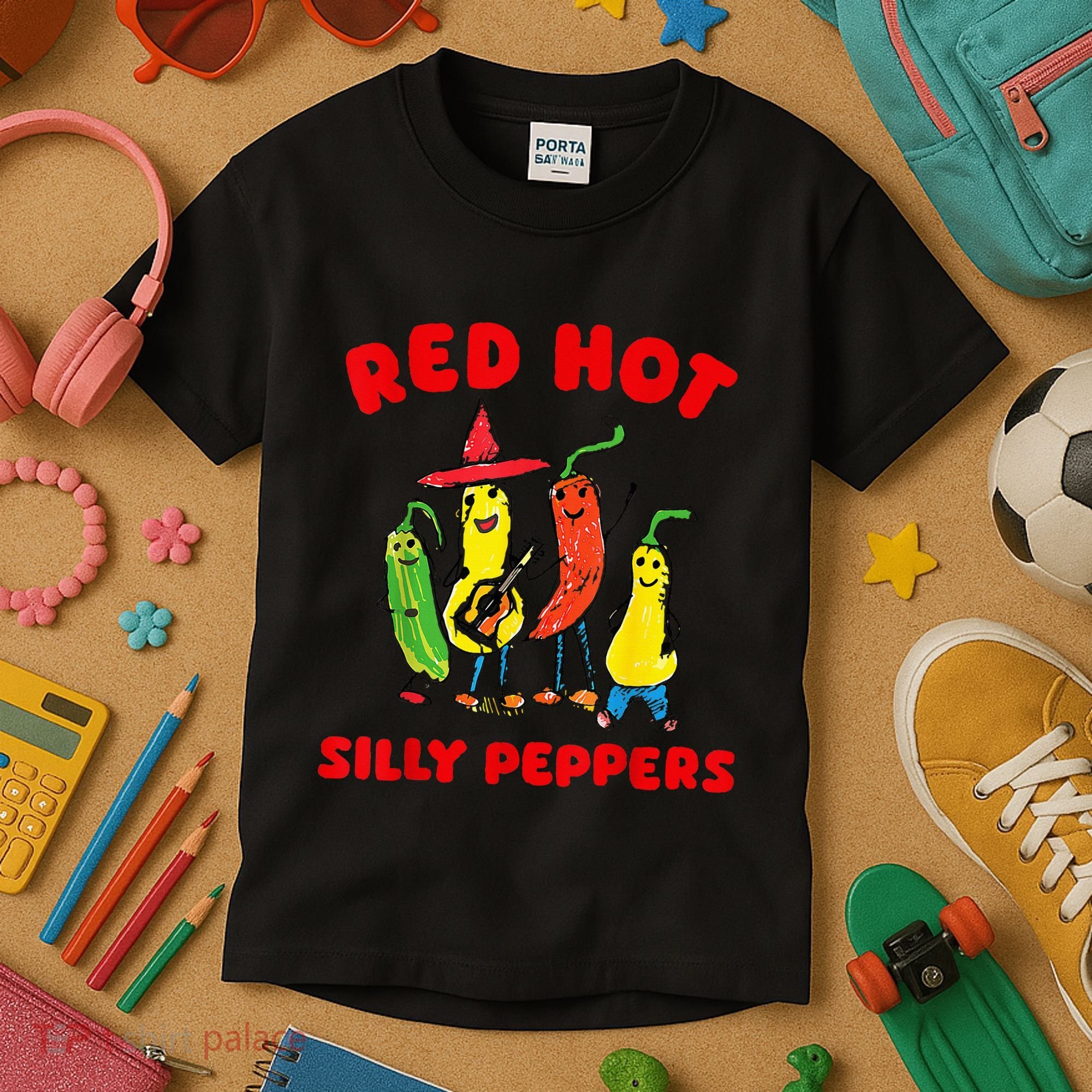 Red Hot Silly Peppers Kids T-Shirt