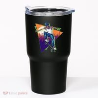 Retro Halloween Skateboarding Skater Skeleton Tumbler thumb 0