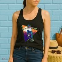 Retro Halloween Skateboarding Skater Skeleton Women's Tank Top thumb 2