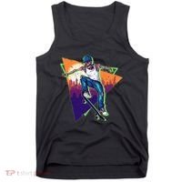 Retro Halloween Skateboarding Skater Skeleton Tank Top thumb 0