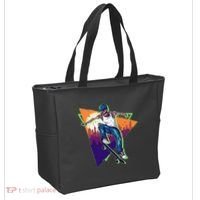 Retro Halloween Skateboarding Skater Skeleton Tote Bag thumb 2