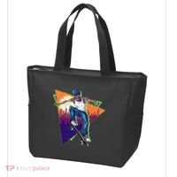 Retro Halloween Skateboarding Skater Skeleton Tote Bag thumb 3