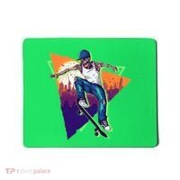 Retro Halloween Skateboarding Skater Skeleton Mousepad thumb 0