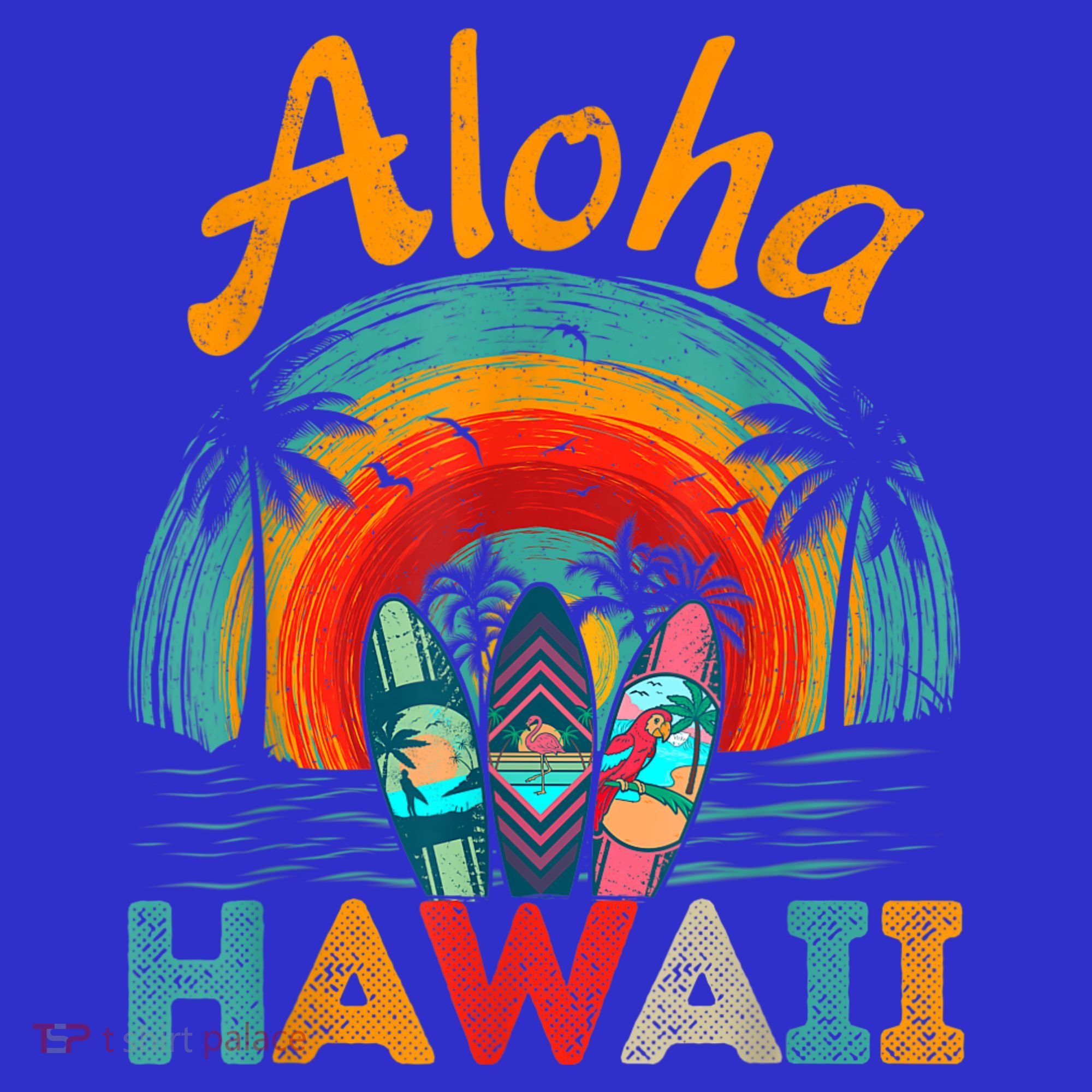 Retro Hawaiian Surfboard Aloha Hawaii Island Surfer Outfits Mousepad