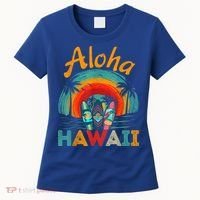 Retro Hawaiian Surfboard Aloha Hawaii Island Surfer Outfits Women's T-Shirt thumb 0