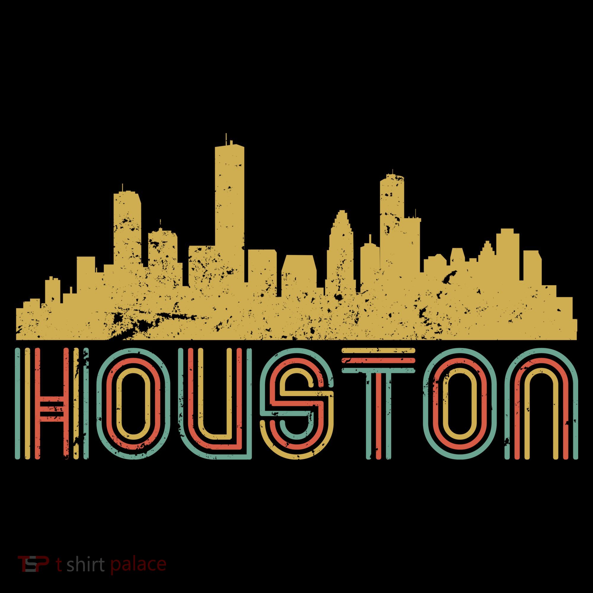 Retro Houston Skyline Texas Backpack