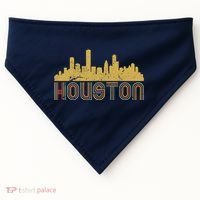 Retro Houston Skyline Texas USA-Made Doggie Bandana thumb 0