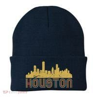 Retro Houston Skyline Texas Beanie thumb 0