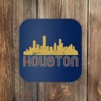 Retro Houston Skyline Texas Coaster thumb 0