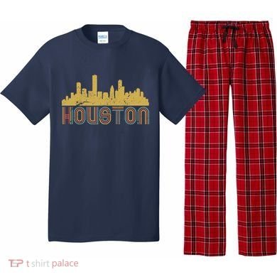 Retro Houston Skyline Texas Pajama Set