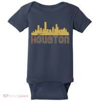 Retro Houston Skyline Texas Baby Bodysuit thumb 0