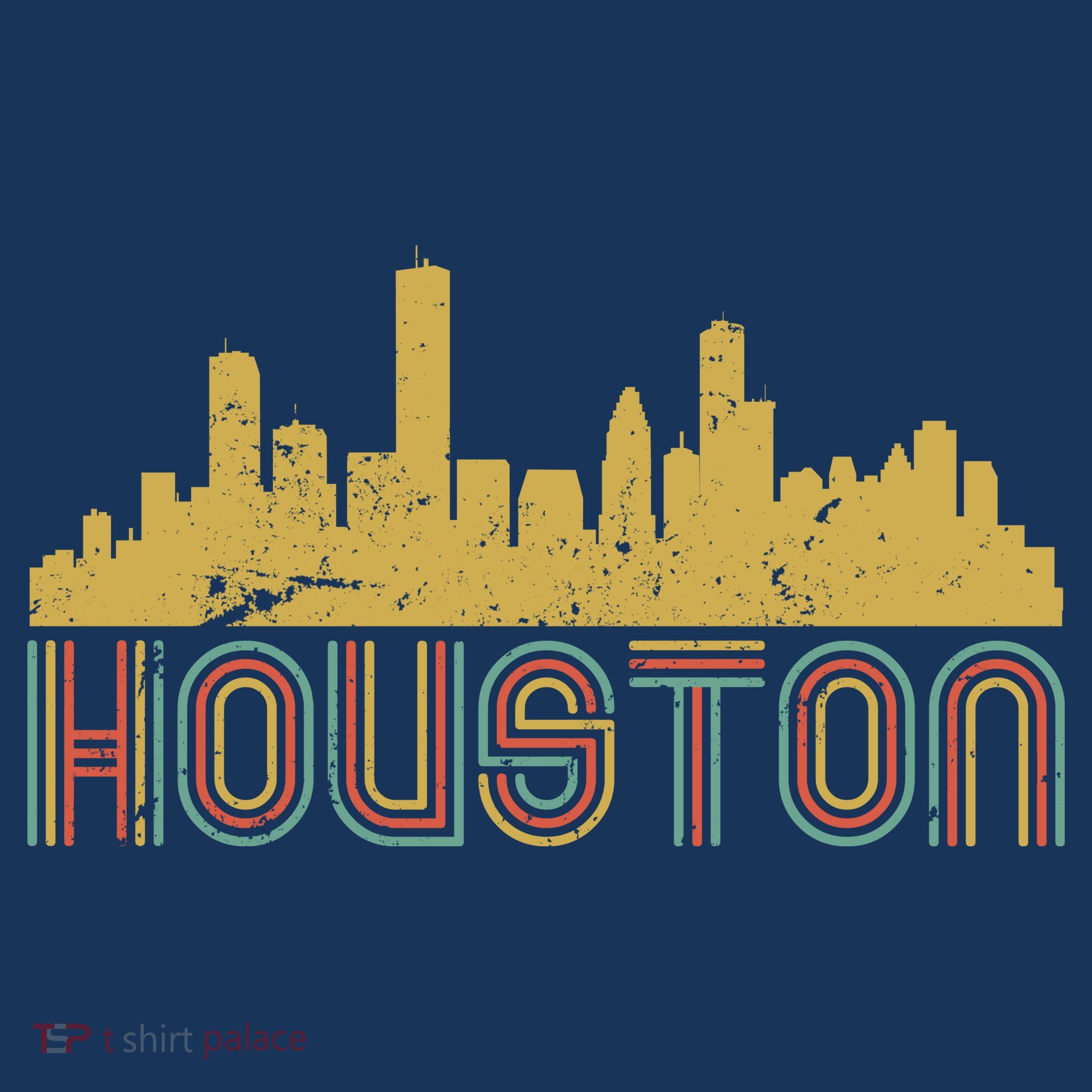 Retro Houston Skyline Texas Toddler Hoodie