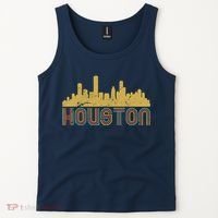 Retro Houston Skyline Texas Tank Top thumb 2