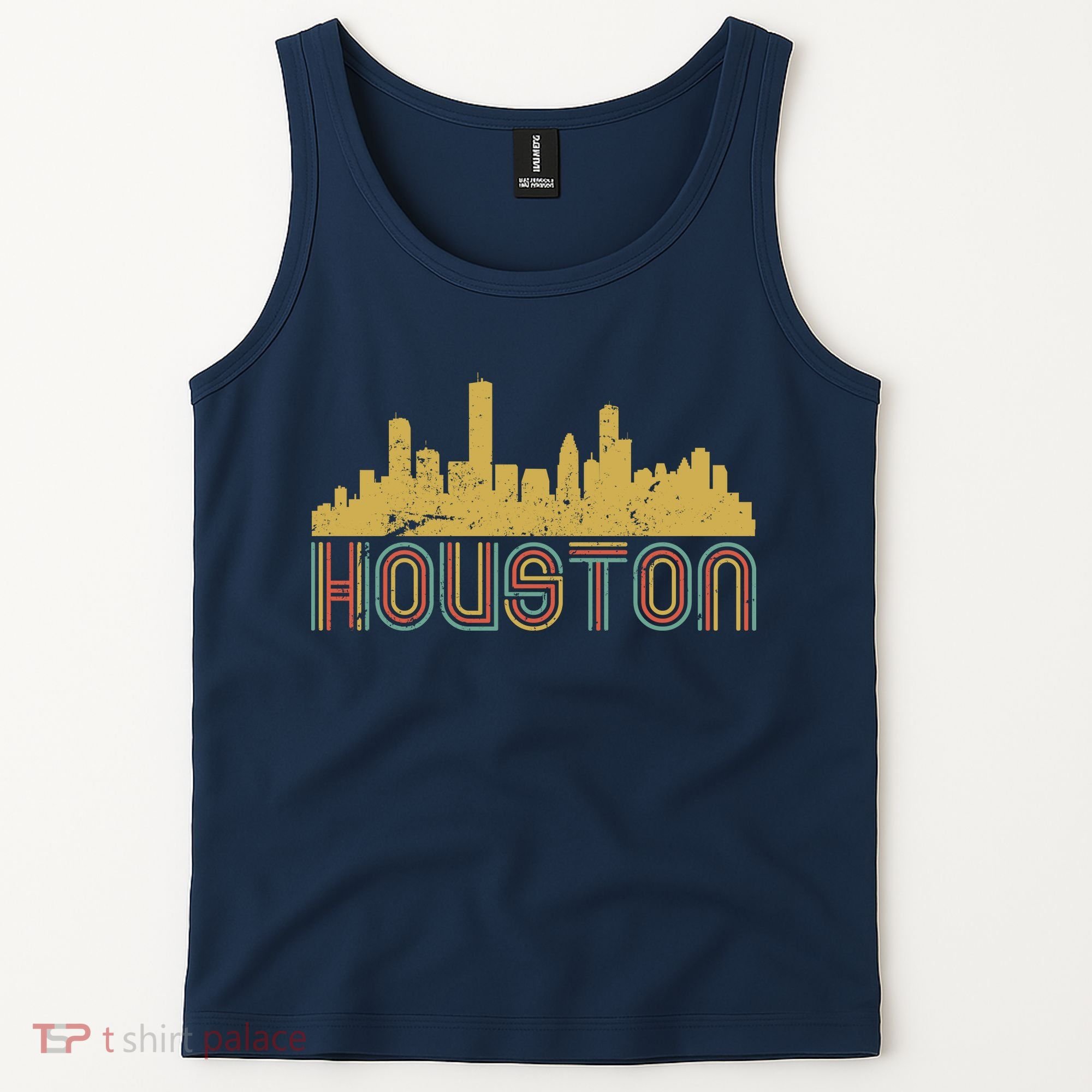 Retro Houston Skyline Texas Tank Top