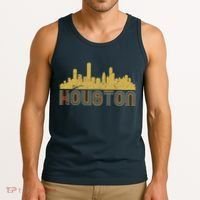 Retro Houston Skyline Texas Tank Top thumb 3