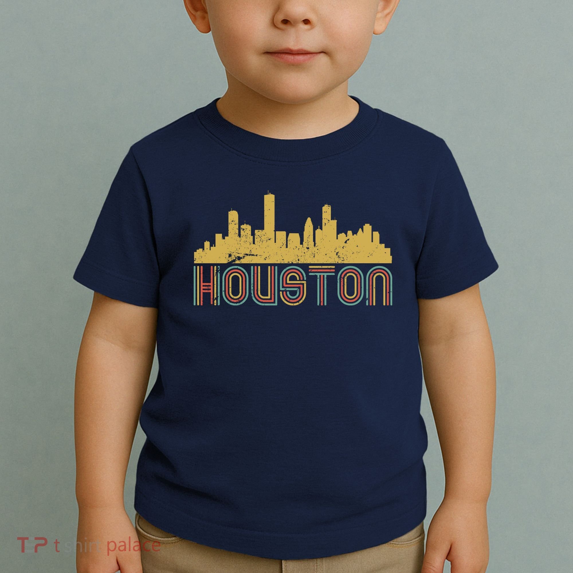 Retro Houston Skyline Texas Toddler T-Shirt