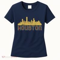 Retro Houston Skyline Texas Women's T-Shirt thumb 0