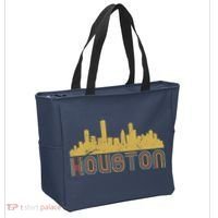 Retro Houston Skyline Texas Tote Bag thumb 2